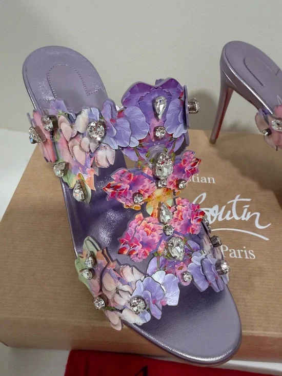 Christian Louboutin Limited Edition bloom sandals size 39 new - Picture 4 of 15